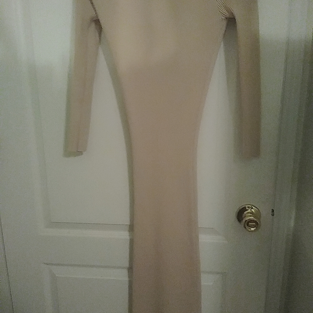 Tan ribbed dress